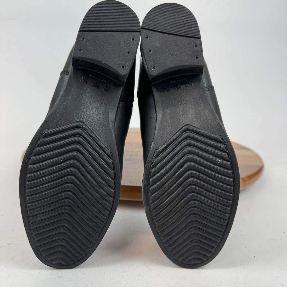 Womens Sandro Moscoloni Robin Belted Black Leather Cowboy Boots Size 5.5 M GUC‎ - Picture 7 of 8